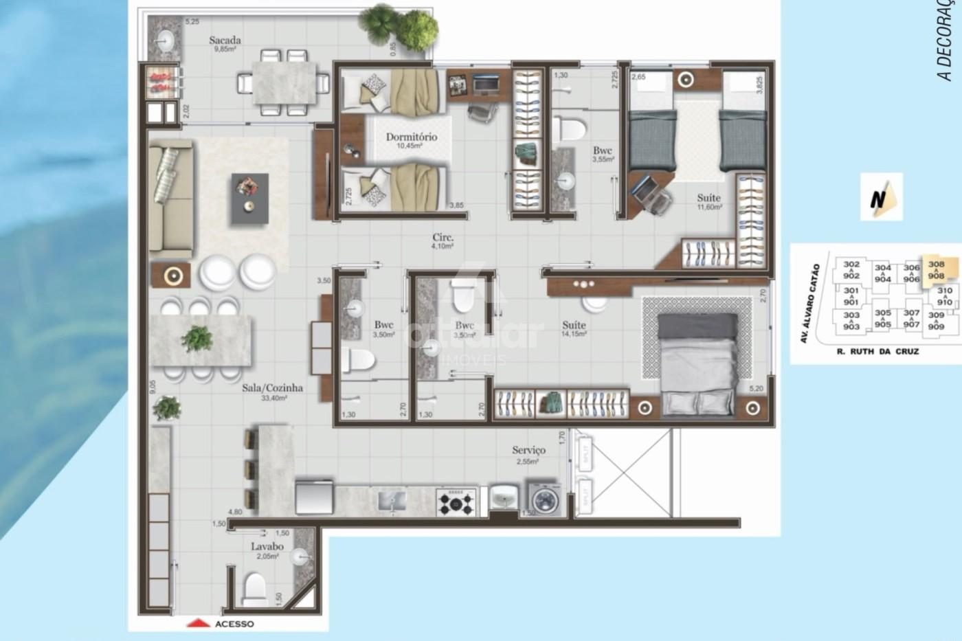 Planta do apartamento